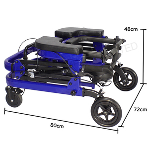 Déambulateur fonctionnel pour adultes CE, réglable, avec siège, pour l'apprentissage de la marche - Product Image 5