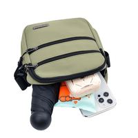 Sac bandoulière de luxe en nylon pour homme avec fermeture éclair, idéal pour les affaires et les voyages