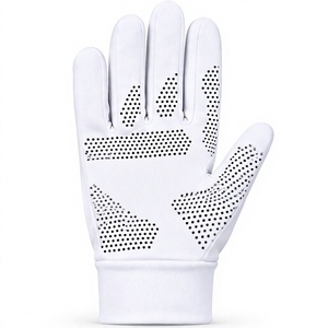 Gants de sport athlétiques unisexes blancs respirants Topline Products avec paume perforée pour la course à pied et la randonnée, gants OEM à marque privée - Product Image 4