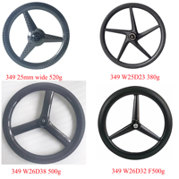 349 Roues de vélo en carbone Jeu de roues ultralégères de 16 pouces-Ingénierie de précision pour les vélos pliants Brompton et les navetteurs compacts