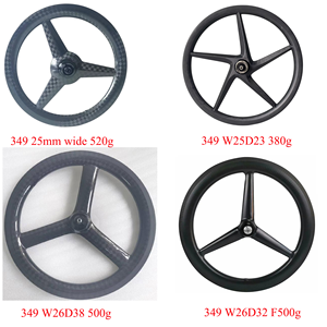 349 Carbon <strong>Bike</strong> Wheels 16inch Ultralight Wheel Set-Precision-Engineered for <strong>Brompton</strong> <strong>Folding</strong> <strong>Bikes</strong> and Compact Commuters - Product Image 3