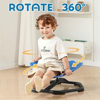 Chaise pivotante sensorielle bleue pour enfants autistes, TDAH, tout-petits, chaise à bascule pour l'entraînement de la coordination corporelle, jouets en caoutchouc et plastique
