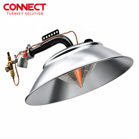 Lampe chauffante infrarouge à gaz haute efficacité pour l'élevage commercial de poulets de chair en poulailler – Fourniture pour fermes avicoles