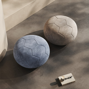 Dali Plein Cuir Givré Football Chaussure À Langer Tabouret Chambre Dressing Salon Design Nouveau Produit Pédale - Product Image 4