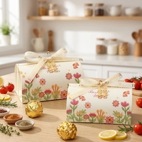Boîte en papier pour bonbons de mariage en gros, emballage pour chocolats, biscuits, dattes rouges, emballage alimentaire pour mariage