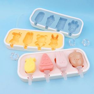 Moule à glace en silicone de qualité alimentaire, design de dessin animé pour enfants, pour la fabrication maison de bâtonnets de glace et de bâtonnets de fromage glacé - Product Image 2