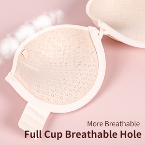 Women Invisible <strong>Bra</strong> Stick on Push up Underwire Padded Cup <strong>Strapless</strong> <strong>Bra</strong> with <strong>Clear</strong> Halter Neck Strap - Product Image 6