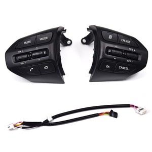 Botones Multifunción para Volante de Kia Rio K2, Control de Crucero, Piezas de Modificación, Plástico Negro, Estilo Clásico - Product Image 2