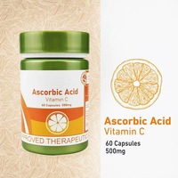 Capsules d'acide ascorbique, vitamine C, 60 pièces, 500 mg, complément alimentaire pour la santé immunitaire, OEM