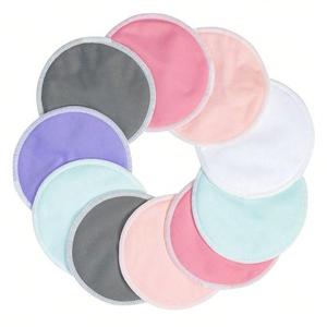 Tampon de coton en fibre de charbon de bambou cosmétique rond pour le visage de meilleure qualité Tampon <span class=keywords><strong>démaquillant</strong></span> réutilisable noir avec sac à linge - Product Image 4