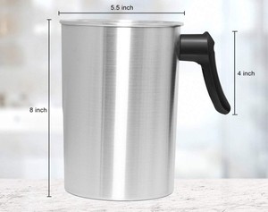 Pot à cire en aluminium pour coulée de cire de soja, idéal pour kit de fabrication de bougies DIY, 1.2L 3L, ODM/OEM - Product Image 5