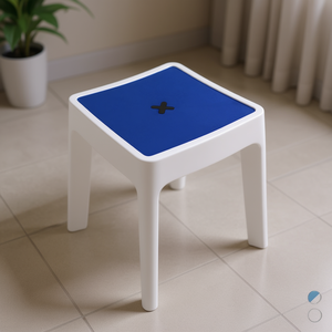 Taburete de almacenamiento Metform blanco de 34 cm x 34 cm x 40 cm para uso doméstico - Product Image 2