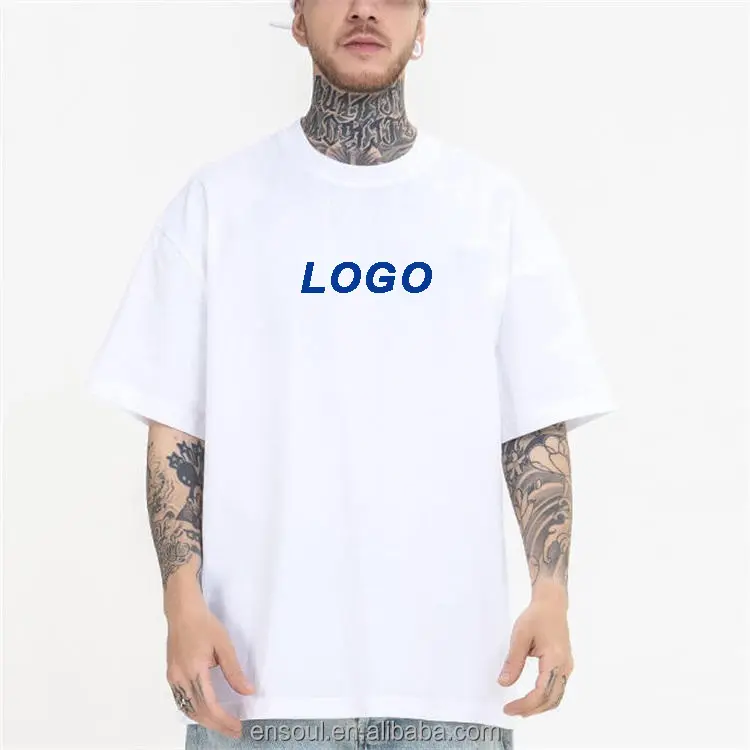 OEM produttore all'ingrosso pesante di alta qualità Oversize Logo personalizzato vuoto 100% cotone T-Shirt semplice da uomo