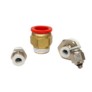 Adaptador neumático recto de un solo toque, 1/2 pulgada de diámetro exterior del tubo x 1/2 pulgada NPT, azul PC -001 - Product Image 2