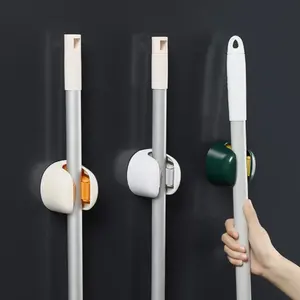 Plastic Mop Rack Does Not Need to Be Punched. Strong Broom Clip Bathroom Multifunctional Mop Rack <b>Kitchen</b> Strong <b>Hook</b> - Product Image 1