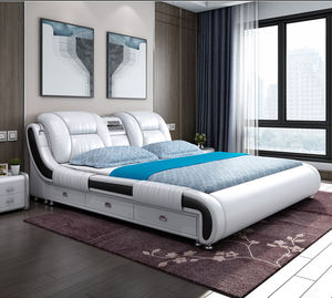 Lit super californien de luxe pour bébé massagetafels up-holstered huisdier bedden avec mobilier de chambre à coucher en velours noir rose king size - Product Image 3