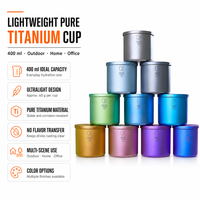 KEITH CC Nouvelle tasse à eau légère intégrée en titane pur, tasse portable couleur titane originale pour usage extérieur et domestique