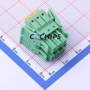 KF2EDGKNHG-3.5-2*3P Plug-in Terminal Block P=3.5mm Connector Male Plug 2x3P 3.5mm Green - Product Image 2
