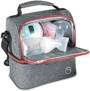 用于母乳婴儿奶瓶和吸奶器的防水母乳冷却器袋便携式隔热婴儿奶袋冷冻器