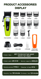 <span class=keywords><strong>Tondeuse</strong></span> à cheveux professionnelle MRY, machine à couper les cheveux pour barbier, <span class=keywords><strong>tondeuse</strong></span> à cheveux électrique rechargeable pour hommes, <span class=keywords><strong>tondeuse</strong></span> en acier inoxydable pour hommes - Product Image 6