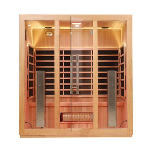 Sang Trọng Wifi Điều Khiển Gỗ Rắn Hồng Ngoại Xa Khô Trong Nhà 4 Người Hồng Ngoại Phòng Tắm Hơi - Product Image 4