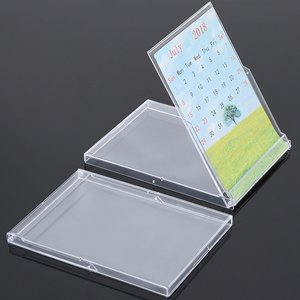 SUNSHING Simple Insert Menu Photo Calendar Case Modern Design Plastic Table <b>Stand</b> Acrylic A6 Calendar Holder <b>Desktop</b> <b>Stand</b> - Product Image 4