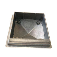 Capuchon/couvercle en aluminium LD avec rebord pour poteau de clôture carré de 2 pouces (AC-705 B)