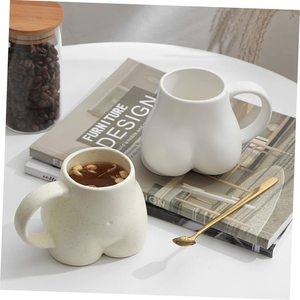 Nordique créatif bout à bout tasse en céramique décor à la maison mode conception de Base plate pour café et lait drôle <span class=keywords><strong>bureau</strong></span> et Couples tasse pour cadeaux - Product Image 3