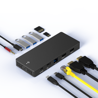 Station d'accueil USB C 8K HD, Hub Type-C 4K 120Hz, double HDMI, Hub USB 3.2 10 Gbps, adaptateur 12 en 1, station d'accueil USB C