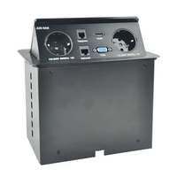 Enchufe Inteligente de Mesa con Estándar de Enchufe para EE. UU./UE/AU, Toma de Corriente Retráctil Oculta de Aluminio, Enchufe Emergente para Oficina y Sala de Conferencias