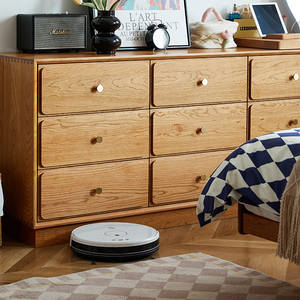 Commode scandinave à 9 tiroirs, en <span class=keywords><strong>bois</strong></span> massif et avec <span class=keywords><strong>quincaillerie</strong></span> en laiton - Product Image 1