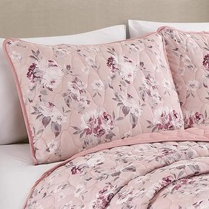 Juegos de edredón <span class=keywords><strong>Rosa</strong></span> floral de lujo, juegos de cama de flores, ropa de cama personalizada de tamaño king con patrón floral, 3 uds., colchas y edredones - Product Image 1