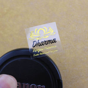 ODM/OEM促销标志印刷透明金箔冲压标签防水自粘透明乙烯基贴纸卷或卷 - Product Image 3