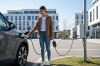 Nouveau chargeur EV portable de niveau 2 3,5 kW 16A Type 2 Prise Schuko EVSE Courant réglable Station de charge mobile IP65 CE/FCC/TUV