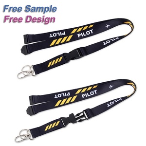 Wholesale Promotional Custom Heat Transfer <b>Polyester</b> <b>Lanyard</b> Retractable <b>Lanyard</b> With ID Card Badge Holder - Product Image 1