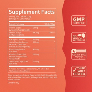 Bebida Electrolítica en Polvo para Hidratación Deportiva con <span class=keywords><strong>Magnesio</strong></span>, Sabor Sandía y Naranja, Gránulos Instantáneos Solubles - Product Image 5