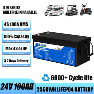 定制24V 100Ah锂离子LFP电池25.6V 100Ah LifePo4电池组带BMS - Product Image 6