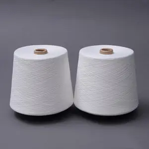 Wholesale CVC 50 50 Cotton Polyester Yarn Price Blended Raw Yarn 30/2 45/2 21/2 Knitting Mop Socks T Shirt Yarn