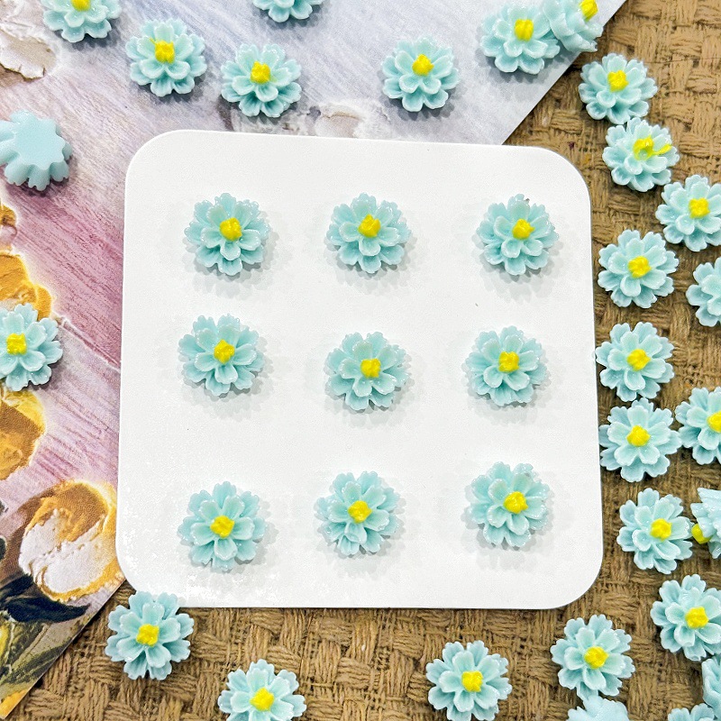 ดอกชบาสองสี ขนาด 11 มม. - น้ำเงิน