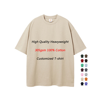 Vente en gros T-shirt surdimensionné vintage vieilli coton uni lourd DTG personnalisé imprimé pour Streetwear lavage à l'acide hommes t-shirt