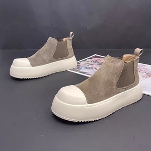 New High Top Motorcycle and Motorcycle Warm Thick Sole <b>Height</b> <b>Increasing</b> Casual <b>Shoes</b> Fashionable and Trendy Single <b>Shoes</b> - Product Image 4