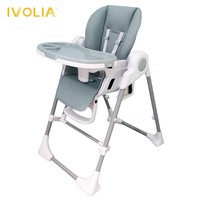 IVOLIA Kursi Makan Bayi Ayun Otomatis, Kursi Bayi Tinggi dengan Musik Dapat Disesuaikan