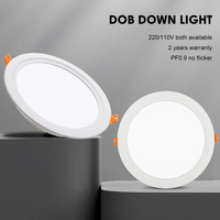 Éclairage intérieur encastré au plafond réglable 7W 12W 15W 18W 24W COB Spot Down Light Round Led Downlight