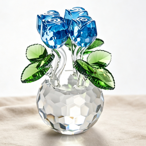Nouvelle figurine en cristal rose étincelante et élégante, artisanat en cristal coloré, idéale pour la décoration intérieure et les entreprises - Product Image 3
