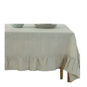 wholesale table linens 100% Pure Linen Tablecloth custom size multi color table clothes linen table cloth