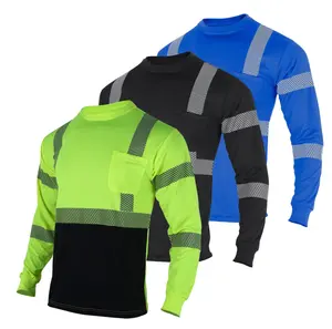 Ropa de trabajo del sitio Camiseta DE SEGURIDAD reflectante transpirable Equipo de construcción de seguridad al aire libre