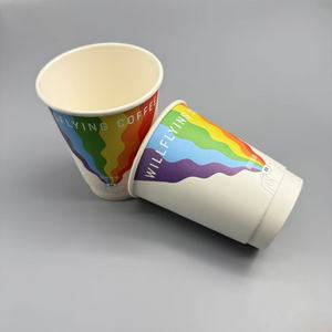 แก้วกาแฟกระดาษแบบใช้แล้วทิ้งพร้อมลวดลายโลโก้คุณภาพสูงที่ปรับแต่งได้ - Product Image 2