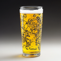Haute qualité grand géant 1 litre 1.5 litre 0.5L verre bière hommes verres à bière avec poignée Sublimation tasses tasses
