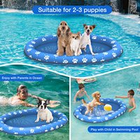 Flotteur de piscine gonflable Dragon flottant pour chien Radeau flotteur de natation pour chien portable pour l'été avec trous