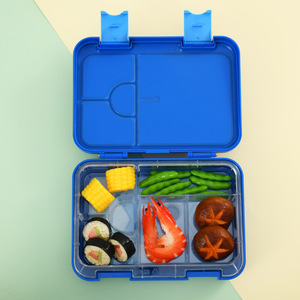 Tritan Bento <b>Box</b> 4 <b>Compartment</b> Plastic Freshness Preservation <b>Lunch</b> <b>Box</b> For Students Children Rectangle M Size Single Tier - Product Image 2